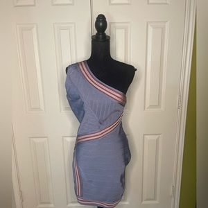 Sexy One Shoulder bandage bodycon dress